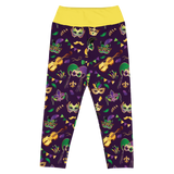 Mardi Gras Yoga Capri Leggings