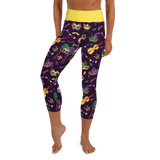 Mardi Gras Yoga Capri Leggings