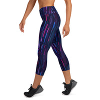 NEon Glitch - Yoga Capri Leggings