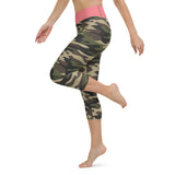 Pink Camo Yoga Capri Leggings