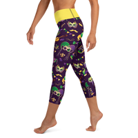 Mardi Gras Yoga Capri Leggings