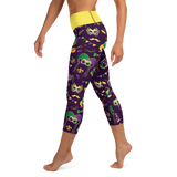 Mardi Gras Yoga Capri Leggings