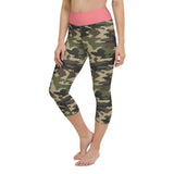 Pink Camo Yoga Capri Leggings