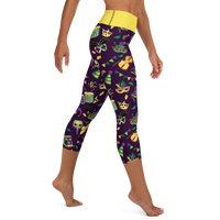 Mardi Gras Yoga Capri Leggings