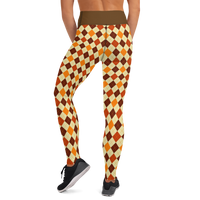 Autumn Argyle Yoga Leggings