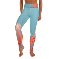 Coral Palms Full Length Yoga Leggings