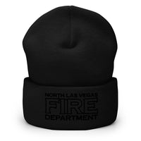 NLVFD Black-on-Black Cuffed Beanie