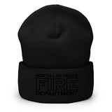 NLVFD Black-on-Black Cuffed Beanie