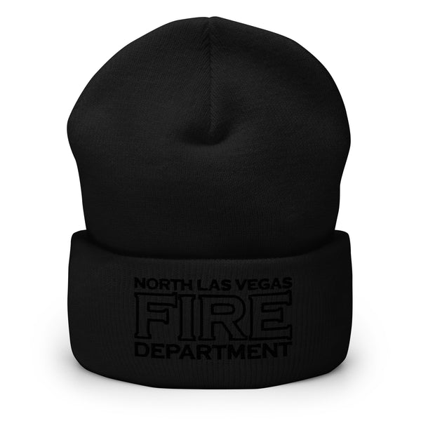 NLVFD Black-on-Black Cuffed Beanie