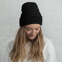 NLVFD Black-on-Black Cuffed Beanie