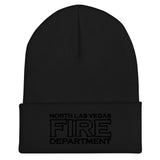 NLVFD Black-on-Black Cuffed Beanie