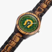"Happy SPD" Indian Ebony Wooden Watch