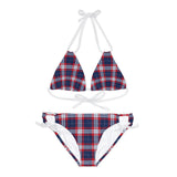 Strappy Bikini Set - RWB Plaid