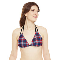 Strappy Bikini Set - RWB Plaid