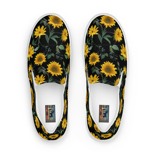 Men’s slip-on canvas shoes - Sunflowers