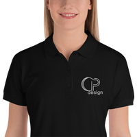 CP design Embroidered Women's Polo Shirt