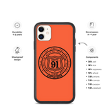 R91 Badge Speckled iPhone case