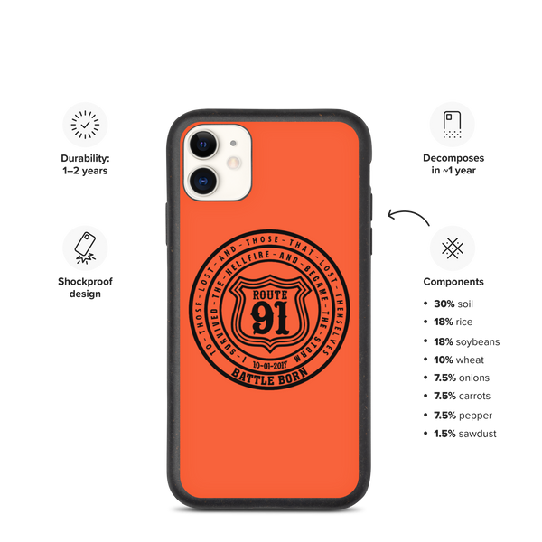 R91 Badge Speckled iPhone case