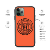 R91 Badge Speckled iPhone case