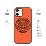 R91 Badge Speckled iPhone case