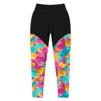 Abstract Colors - Sports Leggings