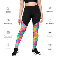 Abstract Colors - Sports Leggings