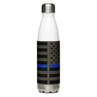 Thin Blue Line Stainless Steel Water Bottle