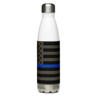 Thin Blue Line Stainless Steel Water Bottle