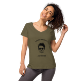 "HEARD" IMMUNITY Women’s fitted V-neck t-shirt