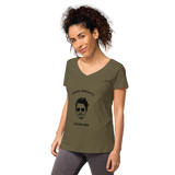 "HEARD" IMMUNITY Women’s fitted V-neck t-shirt