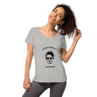 "HEARD" IMMUNITY Women’s fitted V-neck t-shirt