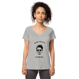 "HEARD" IMMUNITY Women’s fitted V-neck t-shirt