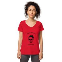 "HEARD" IMMUNITY Women’s fitted V-neck t-shirt