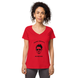 "HEARD" IMMUNITY Women’s fitted V-neck t-shirt