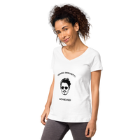 "HEARD" IMMUNITY Women’s fitted V-neck t-shirt