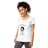 "HEARD" IMMUNITY Women’s fitted V-neck t-shirt