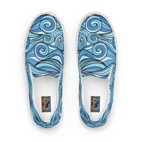 Women’s slip-on canvas shoes - Blue Waves