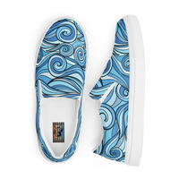 Women’s slip-on canvas shoes - Blue Waves