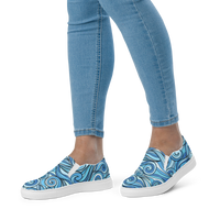 Women’s slip-on canvas shoes - Blue Waves