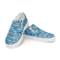 Women’s slip-on canvas shoes - Blue Waves