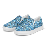 Women’s slip-on canvas shoes - Blue Waves