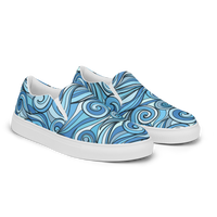 Women’s slip-on canvas shoes - Blue Waves