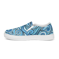 Women’s slip-on canvas shoes - Blue Waves